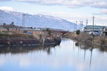 長良川排水機場前の沼