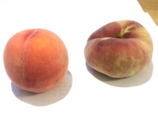 右が蟠桃 左が黄金桃