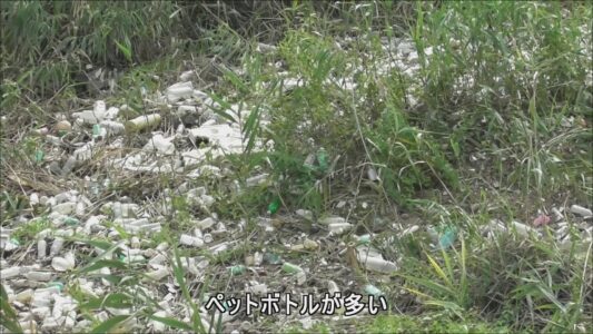 善太川のゴミ